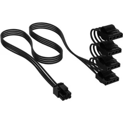 Corsair Elite Premium Καλώδιο Τροφοδοσίας PATA (Molex) 75cm Individually Sleeved Μαύρο