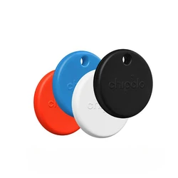 Chipolo POP 4 Pack - Σετ 4 tracker εντοπισμού συμβατά με Apple Find My (Μαύρο, Κόκκινο, Άσπρο, Μπλε)