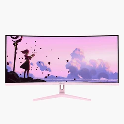 Arozzi Nova 34" κυρτή 165Hz QHD 3440x1440 VA Gaming οθόνη - Ροζ