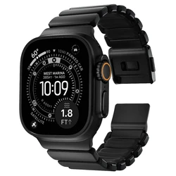 Nomad Λουράκι Stratos FKM Ανοξείδωτο/Titanium Μαύρο (Apple Watch 49/46/45/44mm)
