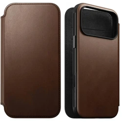 Nomad Book Leather/Silicone 0.85mm Brown Case for iPhone 17 Pro Max