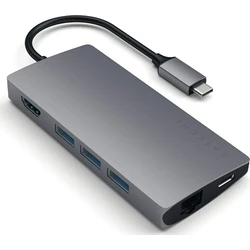 Satechi USB-C Docking Station με HDMI 4K, PD, Ethernet - Γκρι (ST-TCMA2M)