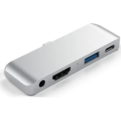 Satechi Aluminum Type-C Mobile Pro Hub για iPad Pro, Ασημί