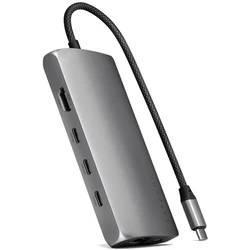 Satechi USB-C Docking Station με HDMI 4K, PD και Ethernet - Γκρι (ST-P8KEM)