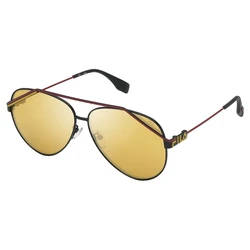 FILA Men's Sunglasses SFI018-61531G — Black Frame with Black Mirror Lens