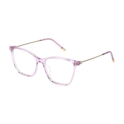 Furla Women's Metal Frame Square Glasses Purple VFU635 0C52 (54/15/140)