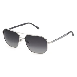 FILA Men's Sunglasses with Grey Frame and Grey Lens SFI300 579P