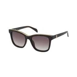 Tous Women's Sunglasses — Black Acetate Frame with Brown Gradient Lens TOB46V 0752