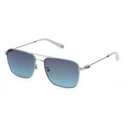FILA Men's Sunglasses Grey Frame Grey/Blue Gradient Lenses SFI456-580579