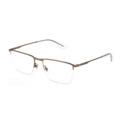 Police Men's Metal Eyeglass Frame VPLG75-5508M2 Brown 55/18/145