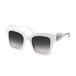 Just Cavalli Women's Sunglasses SJC019V 06WY - White Acetate Frame, Grey Gradient Lenses, Size 52/22/140