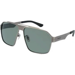 Police Men's Sunglasses with Grey Metal Frame and Grey Lenses SPLL08-63I47P