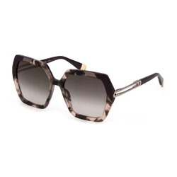 Furla Women's Sunglasses Brown Tortoiseshell Frame with Brown Degradé Lens SFU684-5601GT