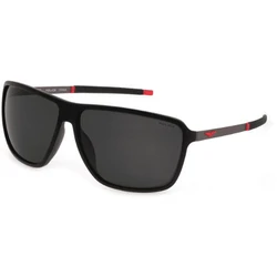 Police Men's Sunglasses SPLL15 U28P Black Acetate Frame 65mm Polarized
