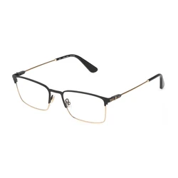 Police Men's Metal Eyeglass Frame Black VPLF78N 55/18/145