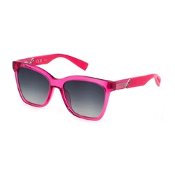 Furla Women's Sunglasses with Pink Acetate Frame and Grey Gradient Lens SFU688 03GB