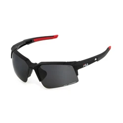 FILA Unisex Sunglasses FI515 U28G Black Acetate Frame Black Lens 67/10/130 (Polarized)