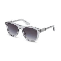 Police Men's Sunglasses SPLL87M 03GU — Grey Acetate Frame with Grey Lenses 52/21/145