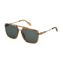JUST CAVALLI Men's Sunglasses JC040 0913 — Brown Frame, Green Lens