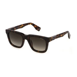 Police Men's Sunglasses SPLN43-524BLY Brown Acetate Frame Brown Lenses