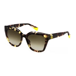 Furla Women's Sunglasses Brown Tortoiseshell Acetate Frame Brown Degrade Lenses SFU781-5405AW