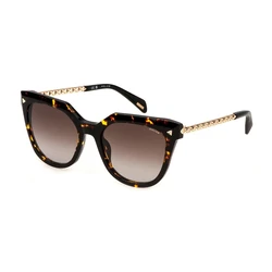 Police Unisex Sunglasses with Brown Frame and Brown Lens SPLN63-530779
