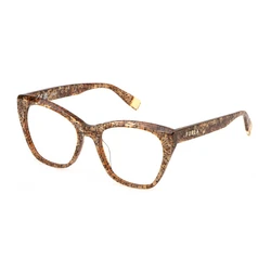 Furla Women's Acetate Eyeglasses Frame VFU825-530V83, Beige (53/18/140)
