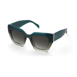 TOUS Women's Sunglasses STOC37-510D77 — Green Acetate Frame, Brown Degraded Lenses, 51/21/140
