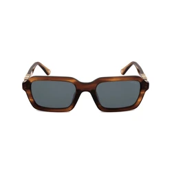 Police Unisex Sunglasses with Brown Acetate Frame and Grey Lens SPLL14 09R4