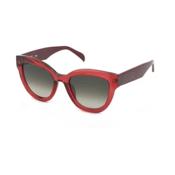 TOUS Women's Sunglasses STOC80-530VC2, Pink Acetate Frame, Brown Gradient Lenses