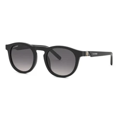 Philipp Plein Men's Sunglasses Black Acetate Frame Black/Gray Gradient Lens SSP035-520703