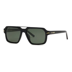 Philipp Plein Sport Men's Sunglasses SSP036-57700P — Black Acetate Frame, Polarized Lenses, 57/17/150