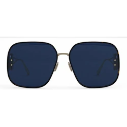 Dior Men's Sunglasses with Gold Metal Frame and Blue Lens DIORBOBBYS1UB5B0 10V