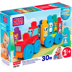 Mattel Mega Bloks Construction Set Build and Match Animal Tractor