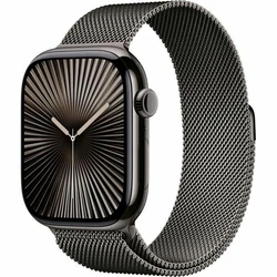 Apple Watch Series 10 GPS + Cellular 46mm Slate Titanium με Slate Milanese Loop (M/L)