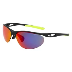 Nike Aerial E Unisex Γυαλιά Ηλίου - Μαύρος Κοκκάλινος Σκελετός, Μπλε Καθρέφτης Φακός (DZ7353-011)