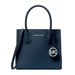 Michael Kors Γυναικεία Τσάντα Ώμου Mercer Navy Μπλε 23x20x10cm 35F3SM9M2LNAV