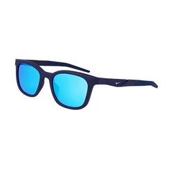 NIKE Radeon 2 Unisex Sunglasses Navy Blue Acetate/Injected Frame Blue Mirror Lens FV2406-410
