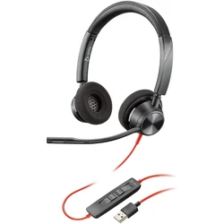 Plantronics Blackwire 3320 On-Ear USB-A Multimedia Headset with Noise-Cancelling Microphone