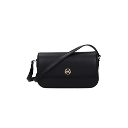 Michael Kors Jet Set Travel Δερμάτινη Γυναικεία Τσάντα Ώμου Μαύρη