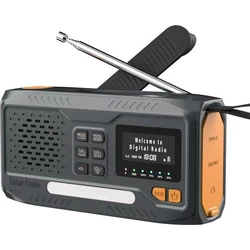 Extralink Ραδιόφωνο Έκτακτης Ανάγκης BT-4000 (SR-4000) με Bluetooth, Ηλιακό Φόρτιση, Μανιβέλα/Dynamo, Powerbank 4000 mAh και Φακό SOS – Μαύρο/Πορτοκαλί