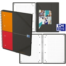 Oxford International Meetingbook A4+ καρέ 5 mm, 80 φύλλα, γκρι εξώφυλλο