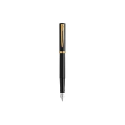 WATERMAN IMPRESSION μαύρο γυαλιστερό λουστραρισμένο GT, μύτη Fine, μπλε, σε κουτί δώρου