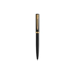 WATERMAN IMPRESSION Στυλό διαρκείας μαύρο βερνίκι GT, μέγεθος M, με μπλε μελάνι - Σετ δώρου
