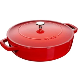 Γάστρα / cocotte Staub Chistera 28 cm από μαντέμι εμαγιέ Cherry Red 3.7 L