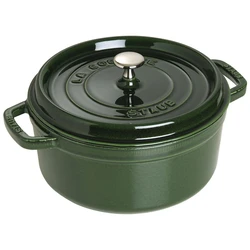 Staub La Cocotte 24 cm στρογγυλή - Βασιλικό Πράσινο, χυτοσίδηρος