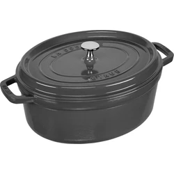 Staub La Cocotte οβάλ 31 cm Graphit-grau, εμαγιέ χυτοσίδηρος 5,5 L