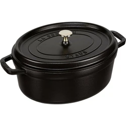 Staub La Cocotte Οβάλ 31cm Μαύρο - Χυτοσίδηρος 5,5 L
