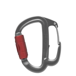 Petzl Freino Z Carabiner - D-shaped Twist-lock Aluminum Locking Carabiner (Grey)