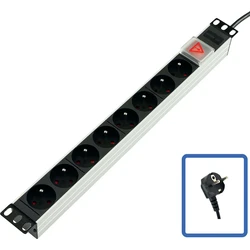 Lanview Πολύπριζο 19" Rack 8 Θέσεων με Διακόπτη